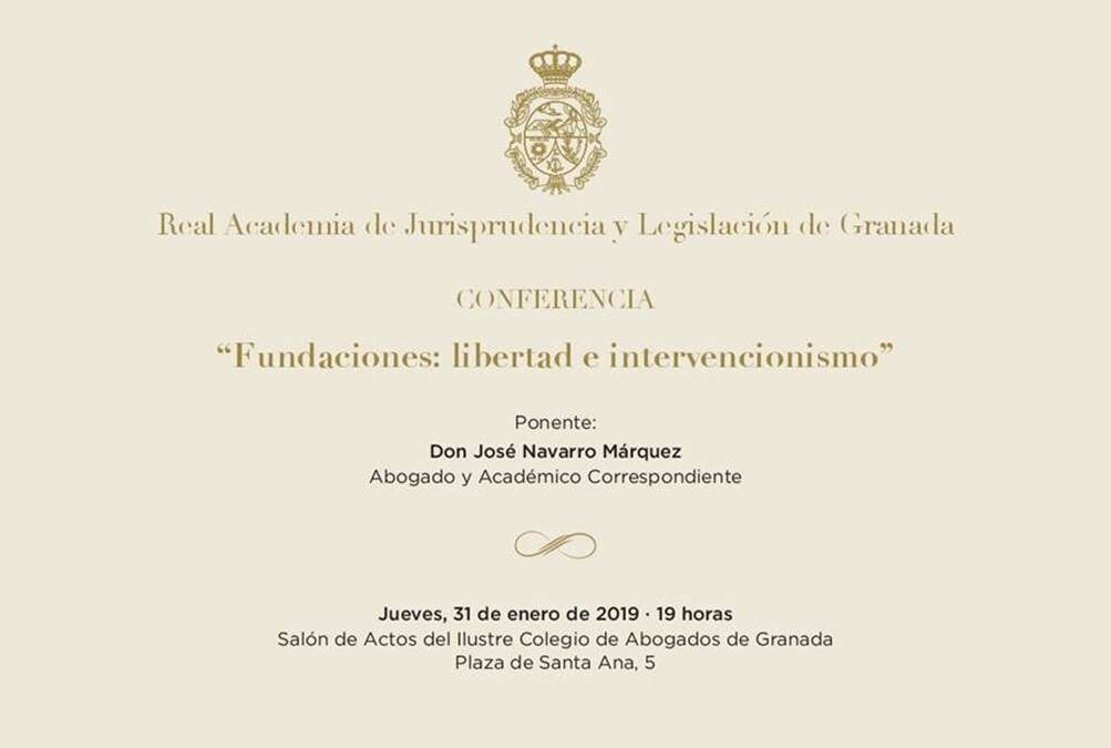 D. José Navarro Márquez: «Fundaciones: libertad e intervencionismo»