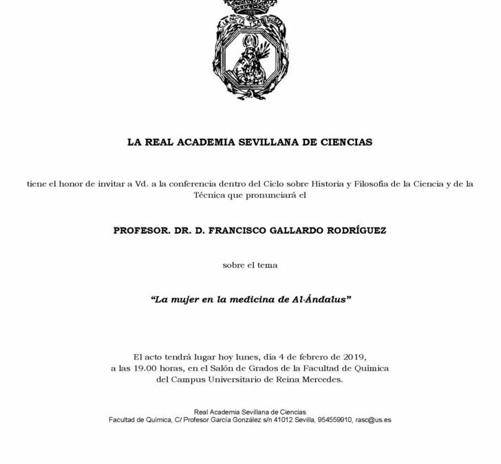 Conferencia: «La mujer en la medicina de Al-Ándalus»