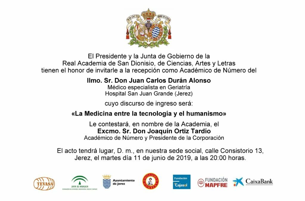 Recepción como Académico de Número del Ilmo. Sr. D. Juan Carlos Durán Alonso