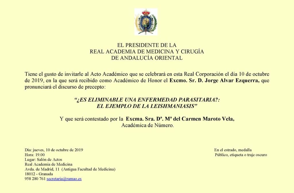 Recepción como Académico de Honor del Excmo. Sr. D. Jorge Alvar Ezquerra
