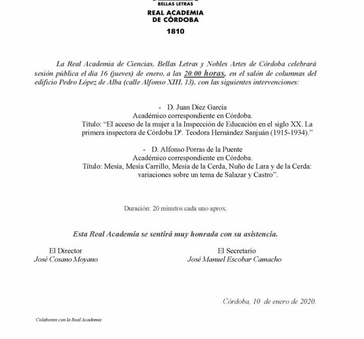 Intervenciones de D. Juan Díez García y D. Alfonso Porras de la Puente