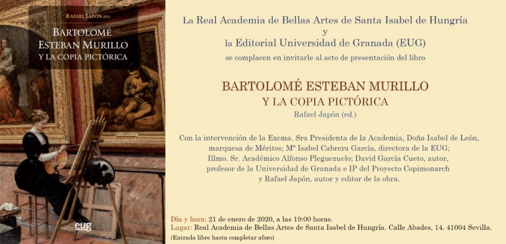Presentación del libro: «Bartolóme Esteban Murillo y la copia pictórica»