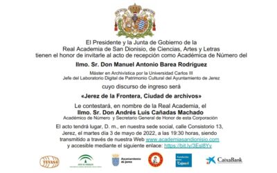 Recepción como Académico de Número del Ilmo. Sr. D. Manuel Antonio Barea Rodríguez