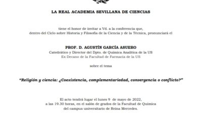 Conferencia pronunciada por el Prof. D. Agustín García Asuero