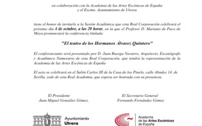 Conferencia: «El teatro de los Hermanos Álvarez Quintero»