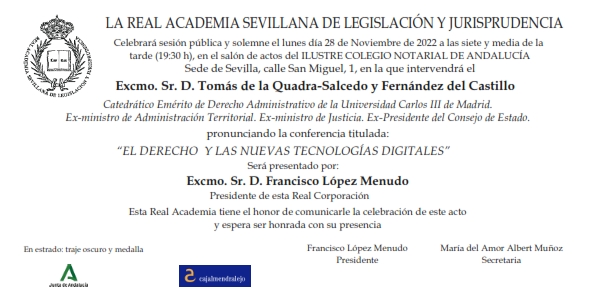 Conferencia: «El derecho y las nuevas tecnologías digitales»