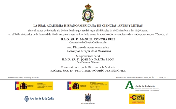Recepción como Académico Correspondiente del Ilmo. Sr. D. Manuel Concha Ruiz