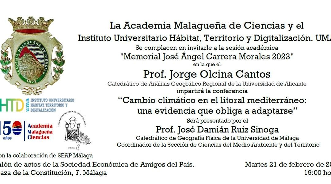 Sesión Académica: «Memorial José Ángel Carrera Morales 2023»