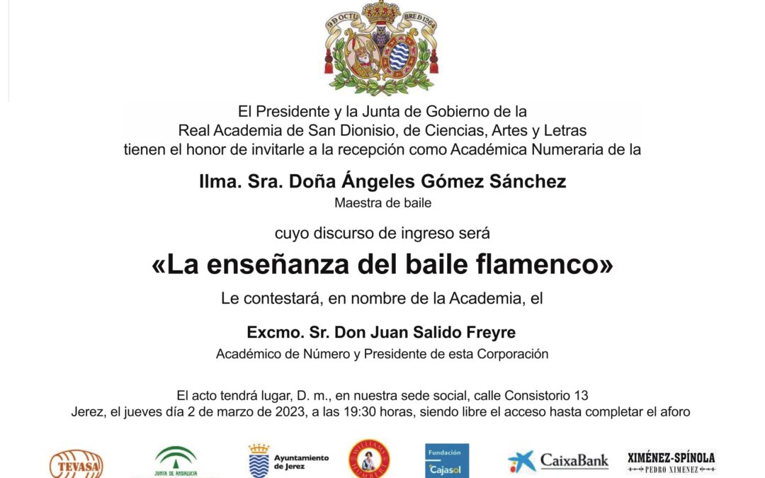 Recepción como Académica Numeraria de la Ilma. Sra. Doña Ángeles Gómez Sánchez