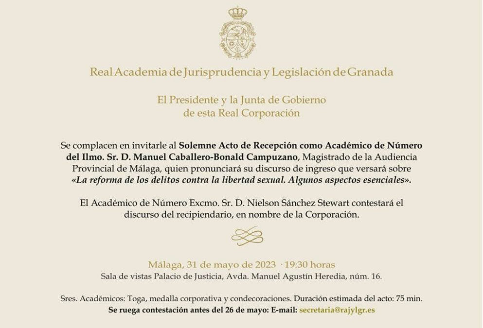 Recepción como Académico de Número del Ilmo. Sr. D. Manuel Caballero-Bonald Campuzano