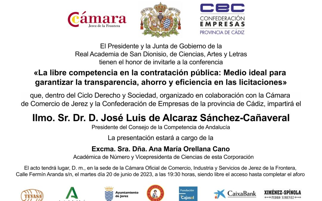 Conferencia: «La libre competencia en la contratación pública: Medio ideal para garantizar transparencia, ahorro y eficiencia en las licitaciones»