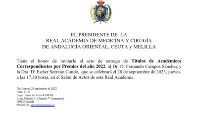 Entrega de Títulos de Académicos Correspondientes por Premios del año 2022