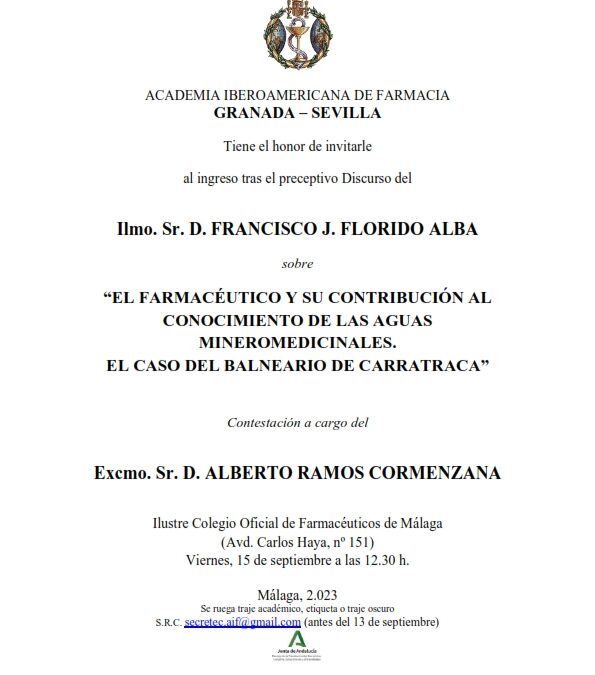 Ingreso del Ilmo. Sr. D. Francisco J. Florido Alba