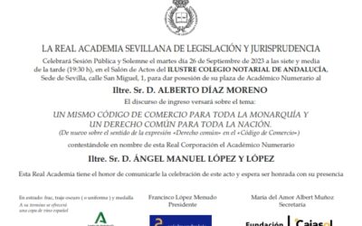 Toma de posesión como Académico Numerario del Ilmo. Sr. D. Alberto Díaz Moreno