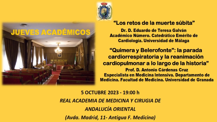 Jueves Académicos con la intervención del Dr. D. Eduardo de Teresa Galván y el Prof. D. Antonio Cárdenas Cruz