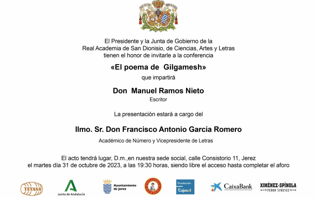 Conferencia: «El poema de Gilgamesh» a cargo de D. Manuel Ramos Nieto