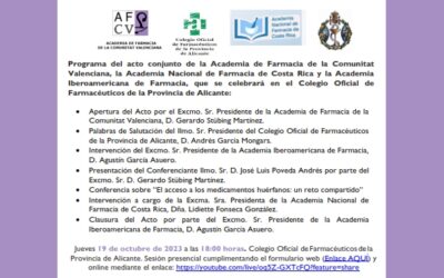 Conferencia: «El acceso a los medicamentos huérfanos: un reto compartido» impartida por el Ilmo. Sr. D. José Luis Poveda Andrés