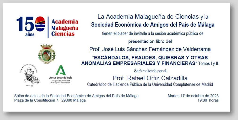 Presentación del libro del Prof. José Luis Sánchez Fernández de Valderrama