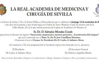 Toma de posesión de Académico de Número del Sr. Dr. D. Salvador Morales Conde