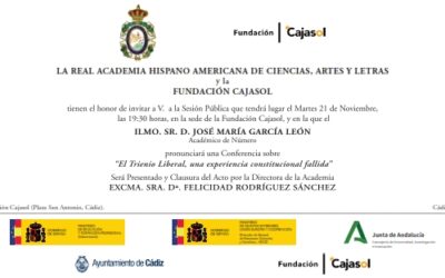 Conferencia: «El Trienio Liberal, una experiencia constitucional fallida» por el Ilmo. Sr. D. José María García León