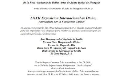 Acto de Inauguración de la LXXII Exposición Internacional de Otoño