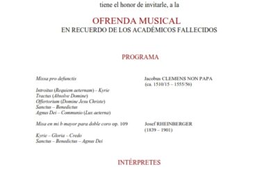 Ofrenda musical en recuerdo de los Académicos fallecidos