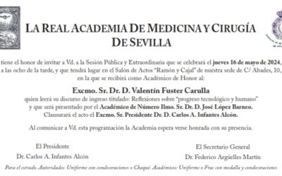 Recepción como Académico de Honor del Excmo. Sr. Dr. D. Valentín Fuster Carulla