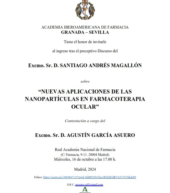 Ingreso como Académico de Honor del Excmo. Sr. D. Santiago Andrés Magallón