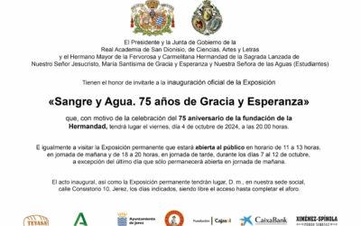 Inauguración de la Exposición «Sangre y Agua. 75 años de Gracias y Esperanza»