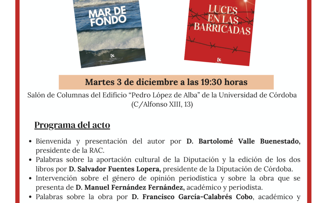 Presentación de los libros «Mar de Fondo» y «Luces en las Barricadas»