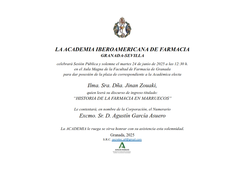 Toma de posesión como Académica Correspondiente de la Ilma. Sra. Dña. Jinan Zouaki