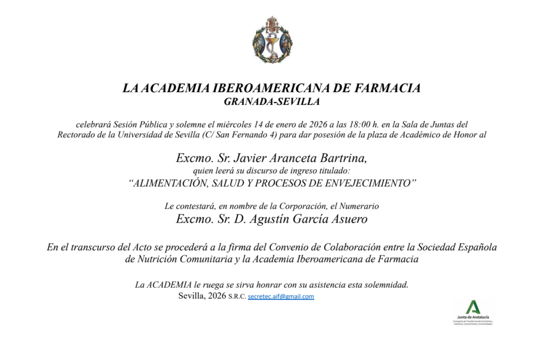 Toma de posesión como Académico de Honor del Excmo. Sr. D. Javier Aranceta Bartrina
